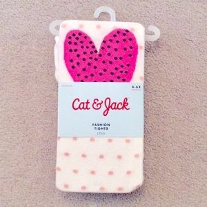 Cat & Jack Girls Heart tights. NEW